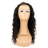 Beach Wave Transparent Closure Wig