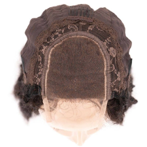 Kinky Curly Transparent Closure Wig